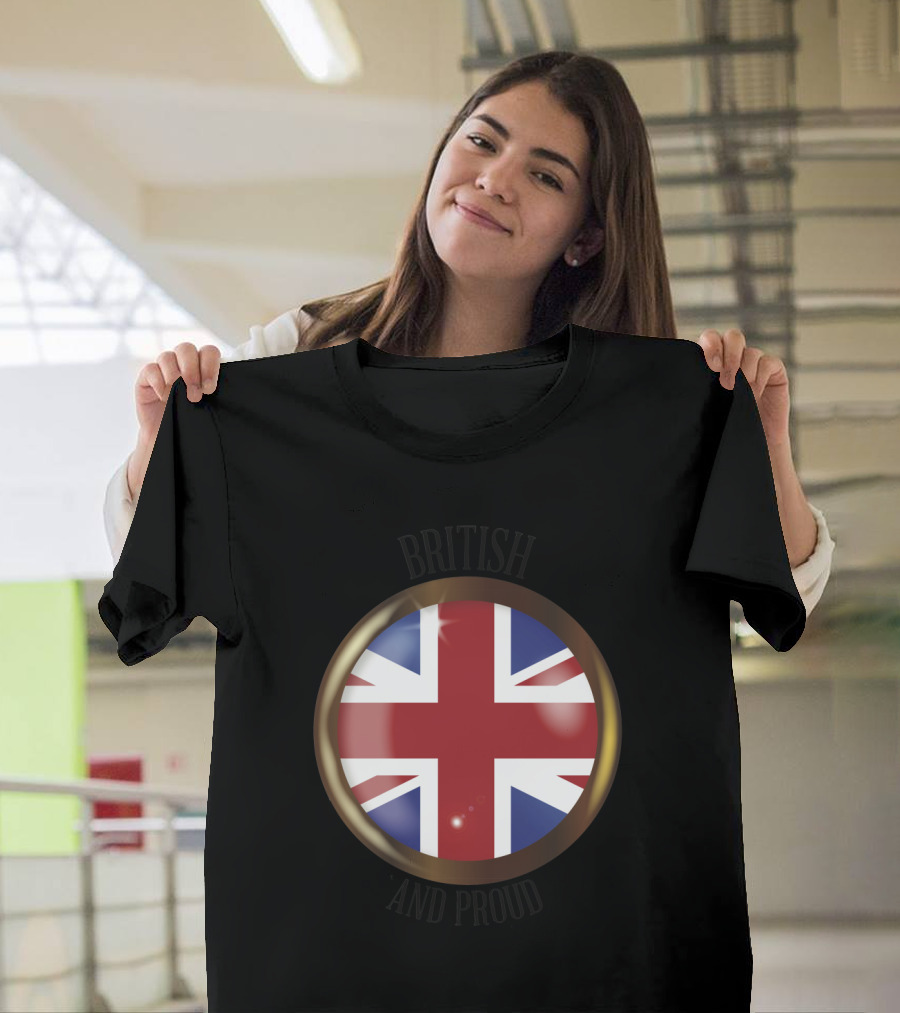 British Union Jack and Proud Emblem T-Shirt
