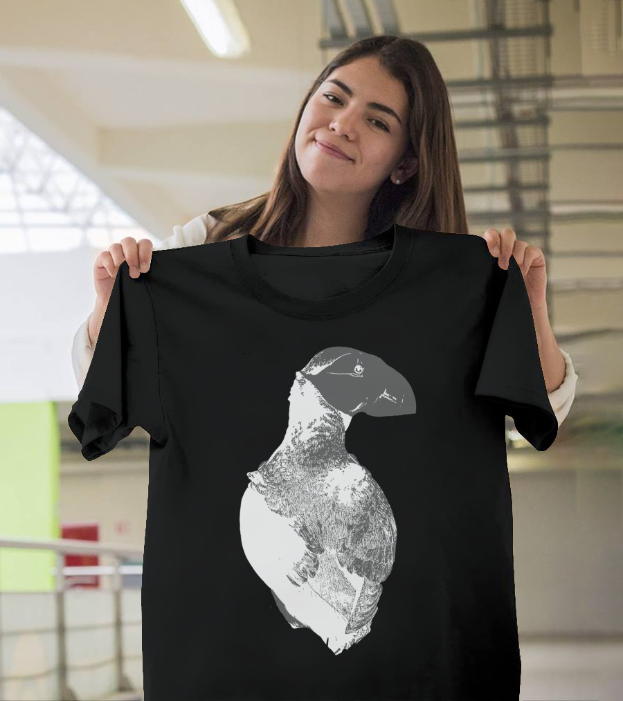 Canadian Wildlife Illustration Puffin Canadiana T-Shirt