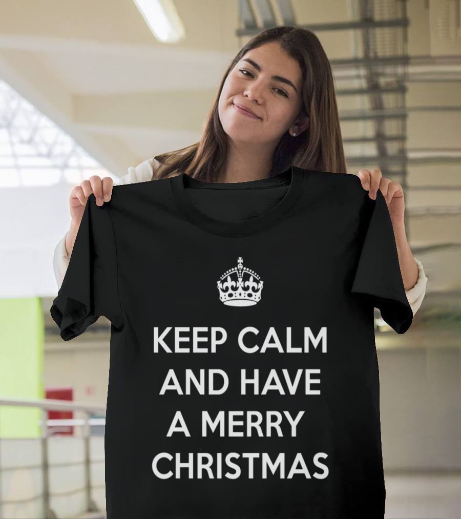 Keep Calm and Have a Merry Christmas Iconic Crown T-Shirt