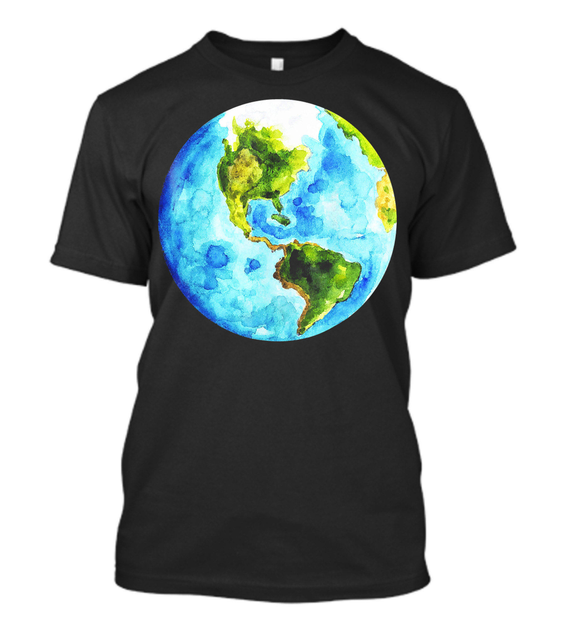 Earth Day Love Earth Watercolor Planet Earth T-Shirt
