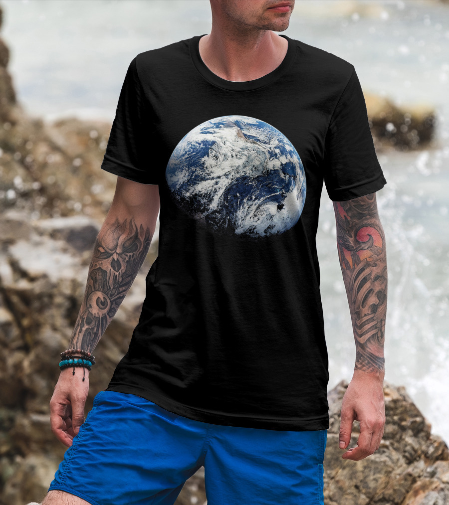 Planet Earth View From Apollo 8 Space Mission T-Shirt