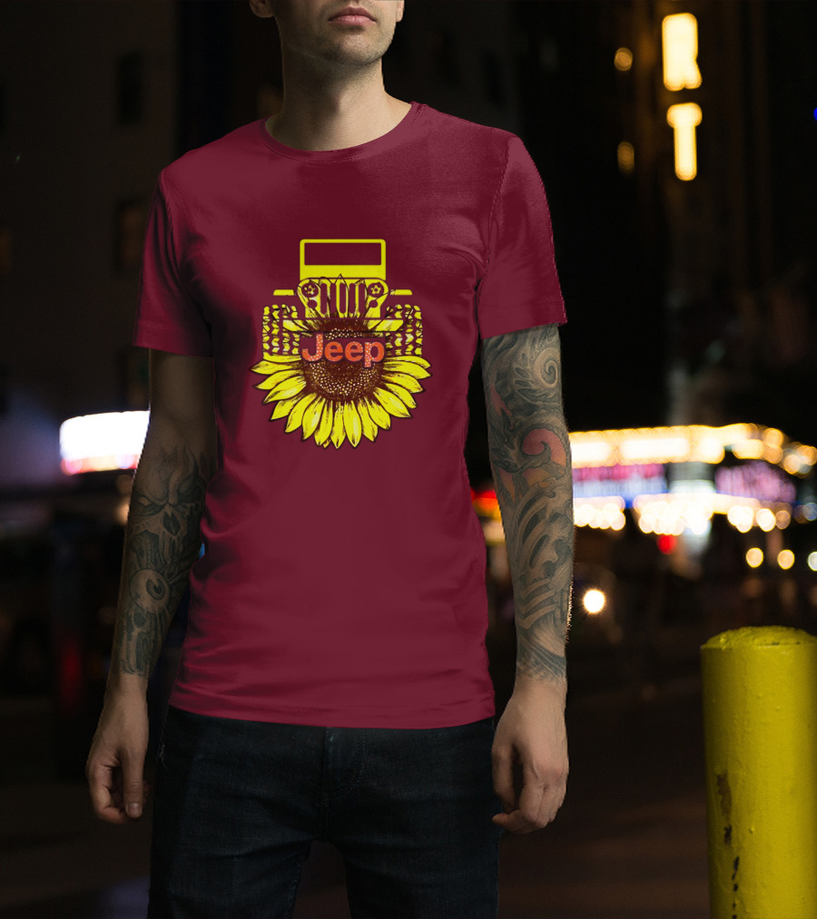 Jeep Sunflower Hot Sun Of Day T-Shirt