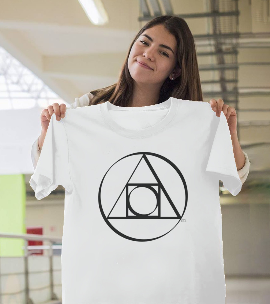 Philosophers Stone Alchemy Symbol in Geometric Circle Triangles T-Shirt