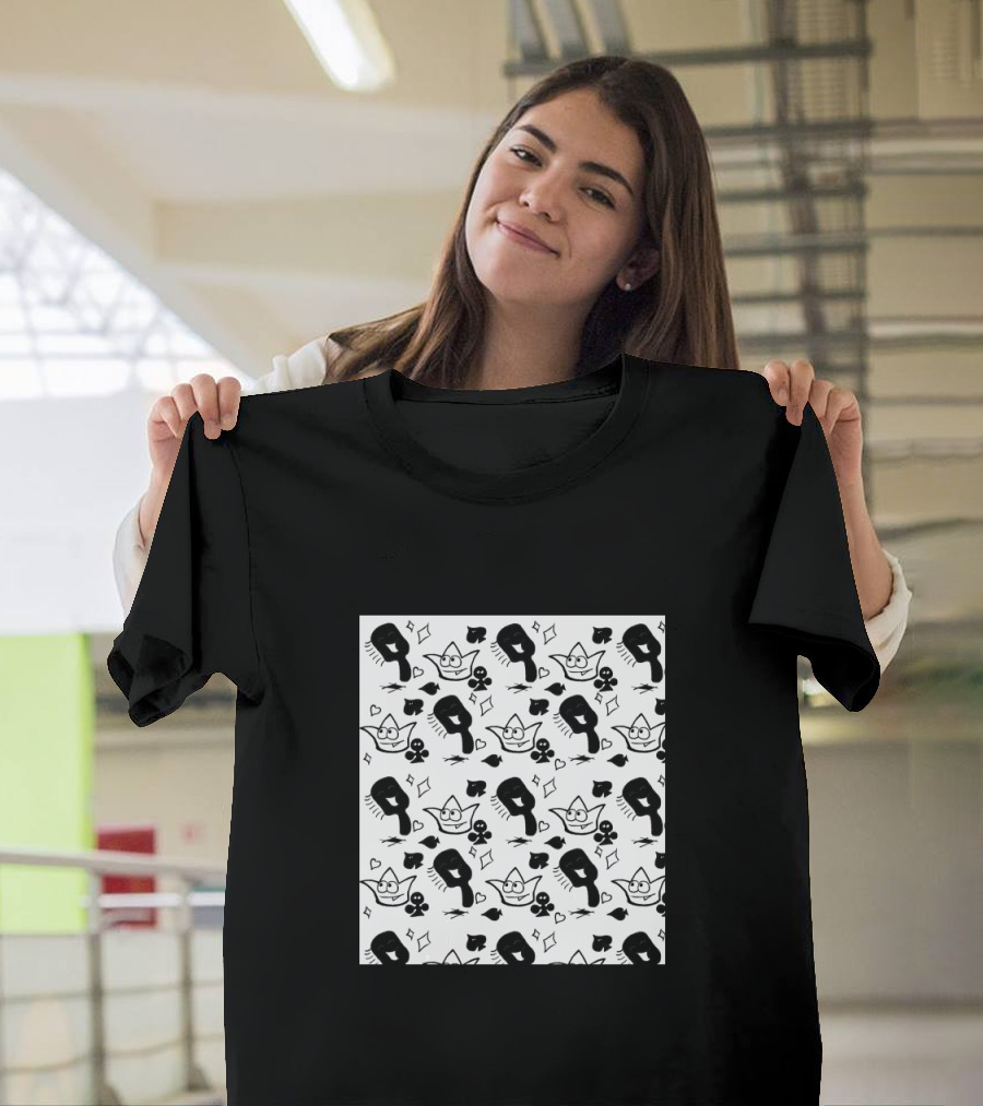 Royal Joke Pattern with Boxing Gloves and Diamonds T-Shirt