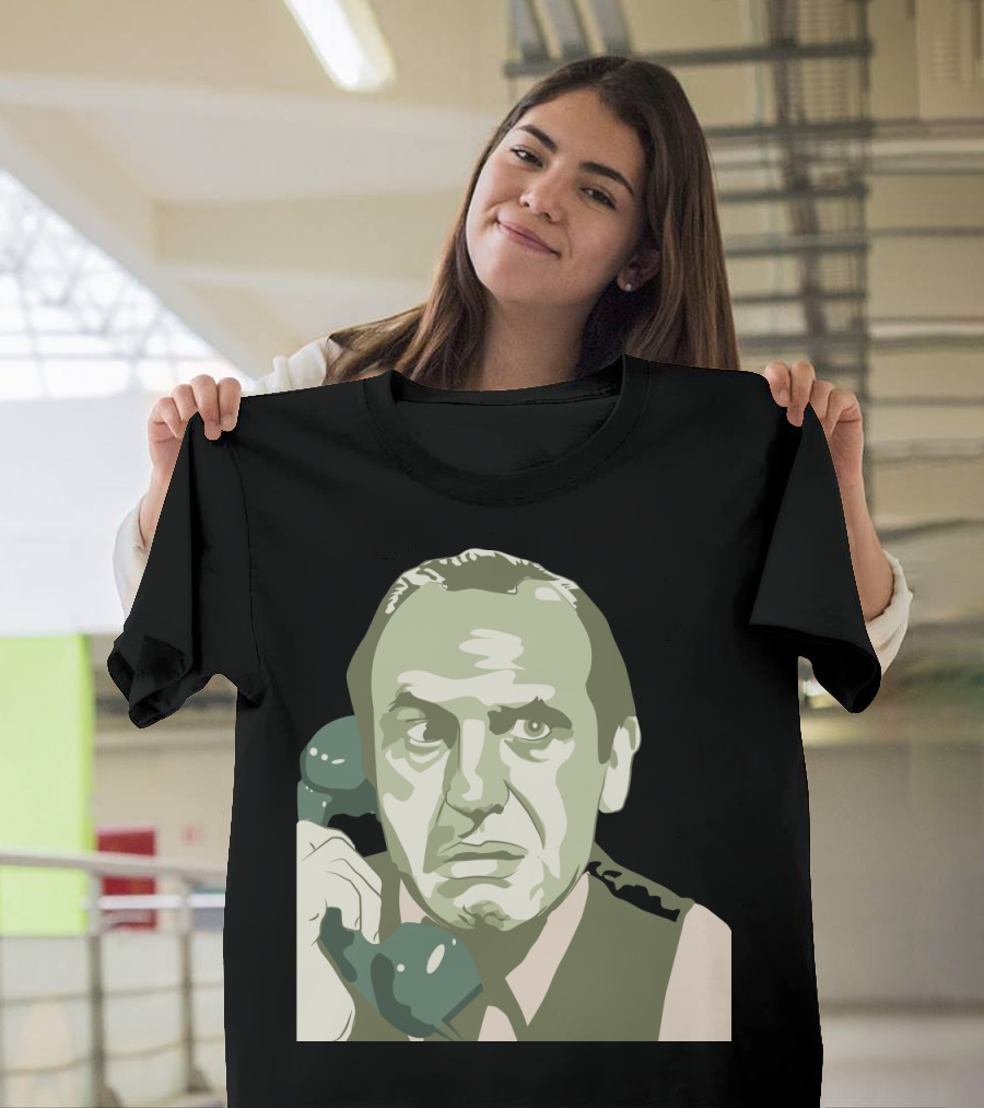 Reginald Perrin Retro Portrait with Telephone T-Shirt