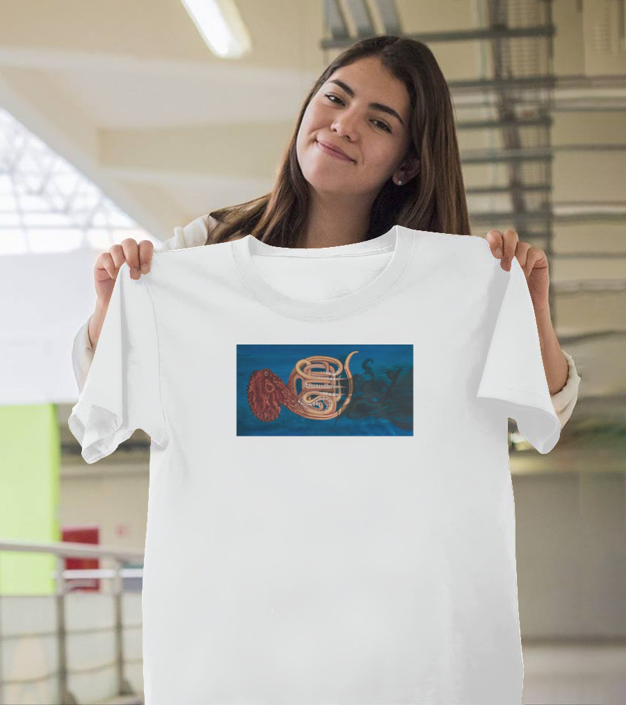Octopus with French Horn in D Flat T-Shirt