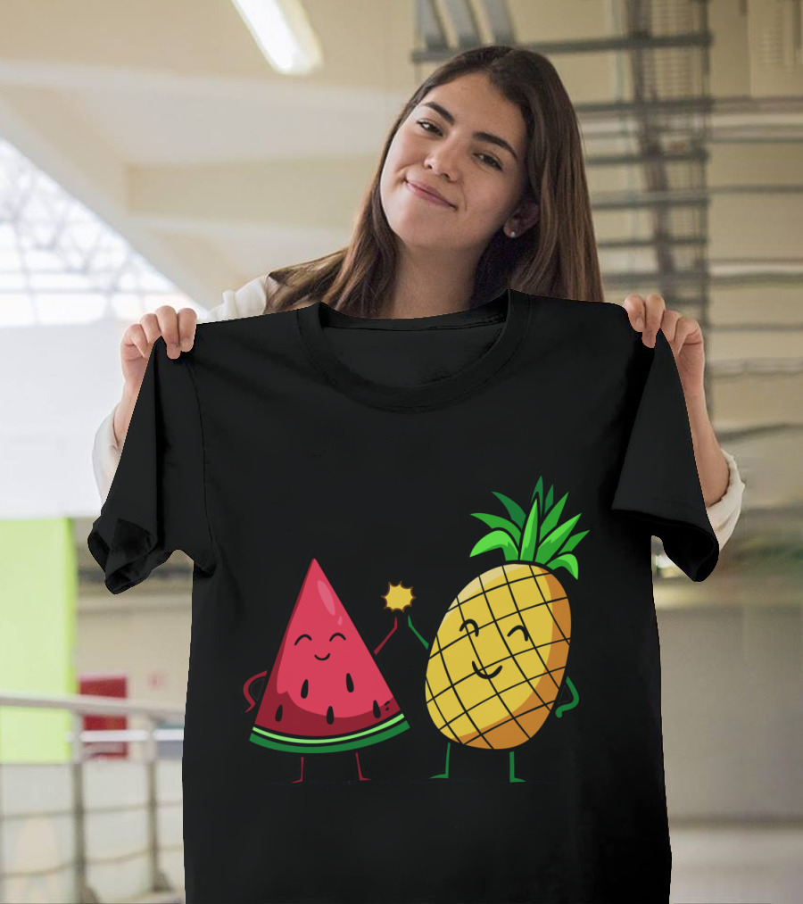 Friendly Fruit Duo Pineapple Watermelon Best Frend T-Shirt