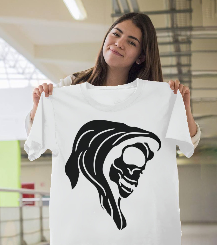 Death Evil Skeleton Skull Tattoo Cool Grim Reaper T-Shirt
