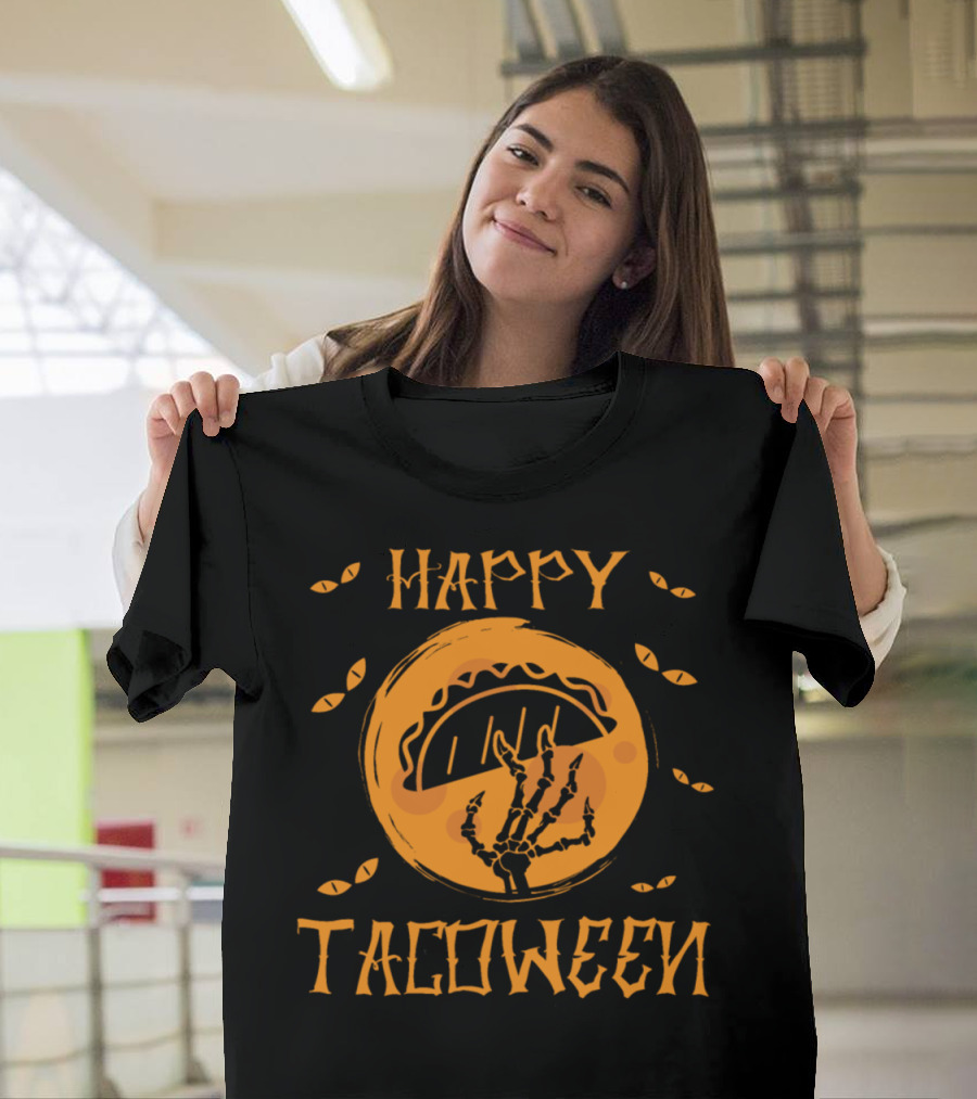 Happy Tacoween Taco Skeleton Halloween T-Shirt