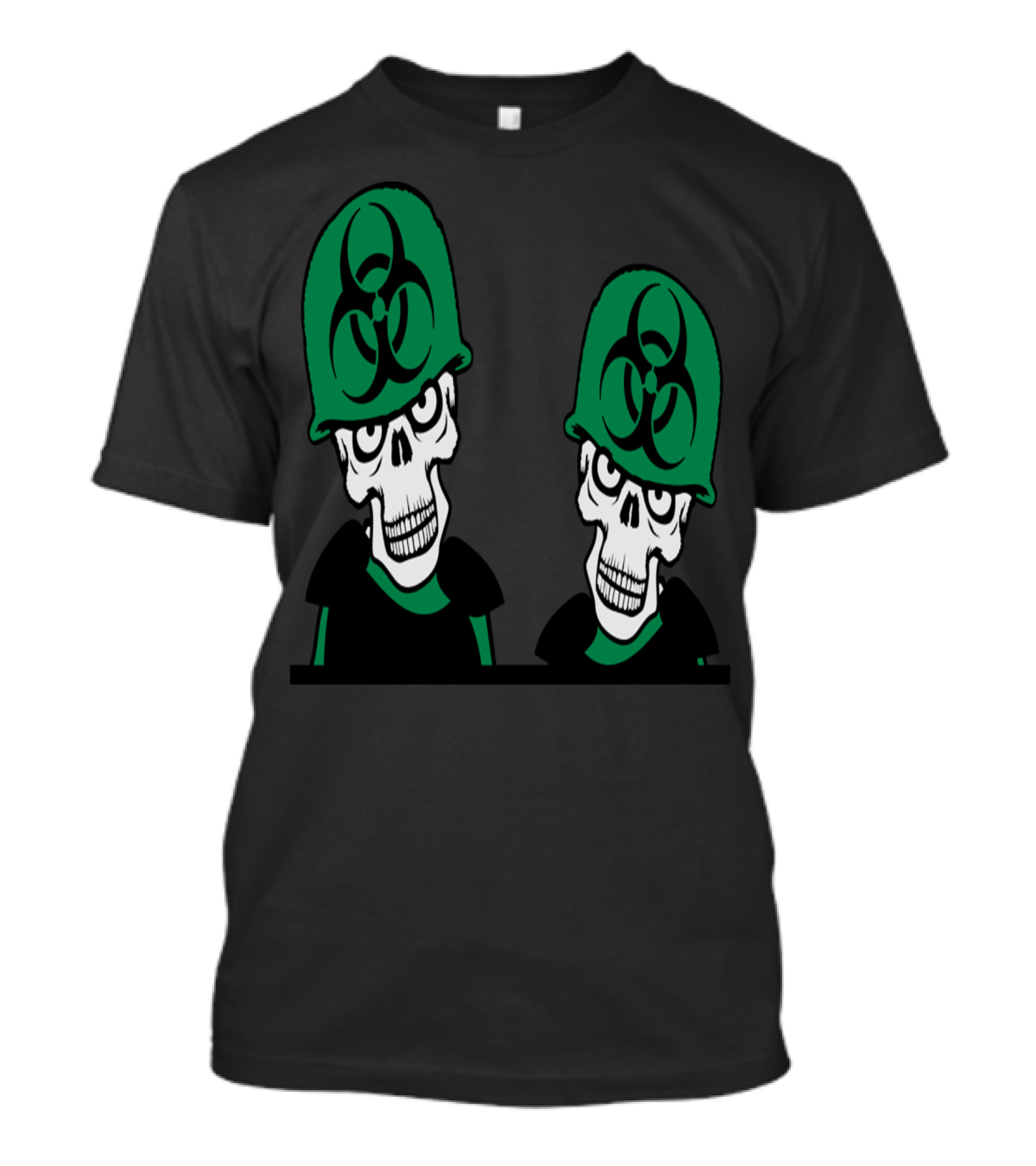 Wall Frame Biohazard Skull Soldiers Army Helm Horror T-Shirt