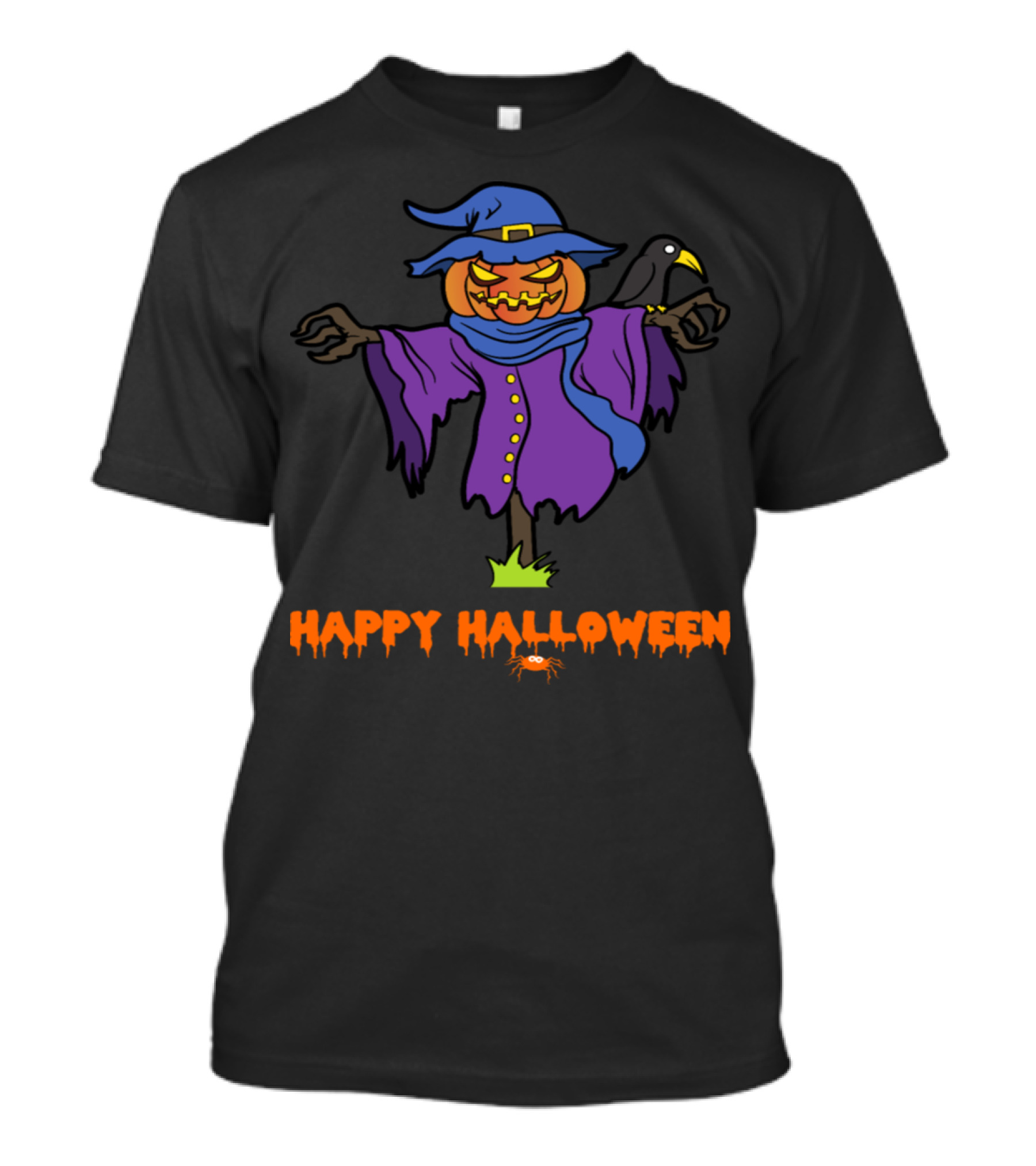 Happy Halloween Scarecrow Pumpkin Monster Trick Or Treat T-Shirt