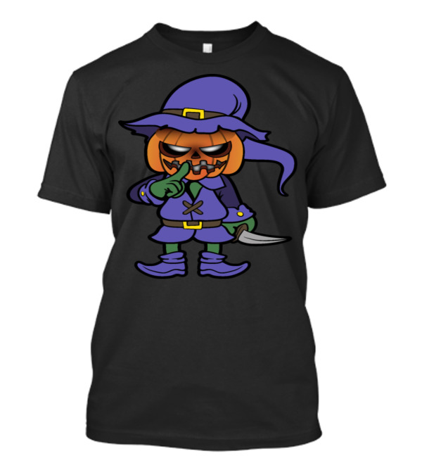 Halloween Monster Zombie Scary Witch Hat Pumpkin T-Shirt