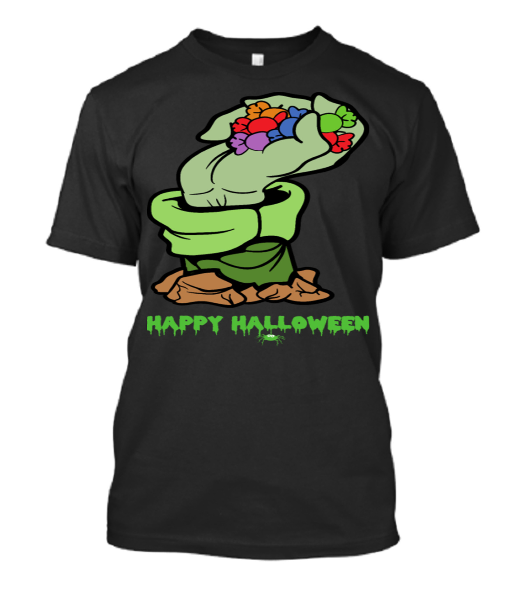 Happy Halloween Candy Sweets Zombie Monster Horror T-Shirt