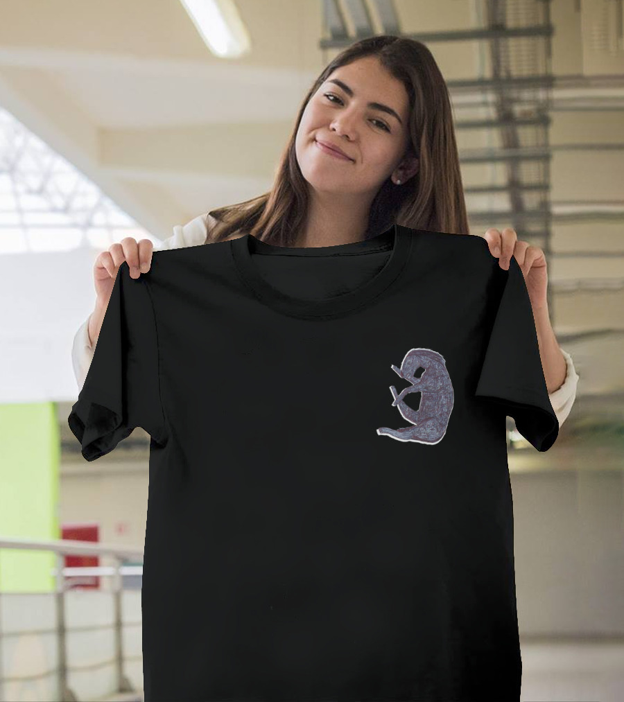 Enigmatic Equine Dance Pose with Dark Minimalist Background T-Shirt