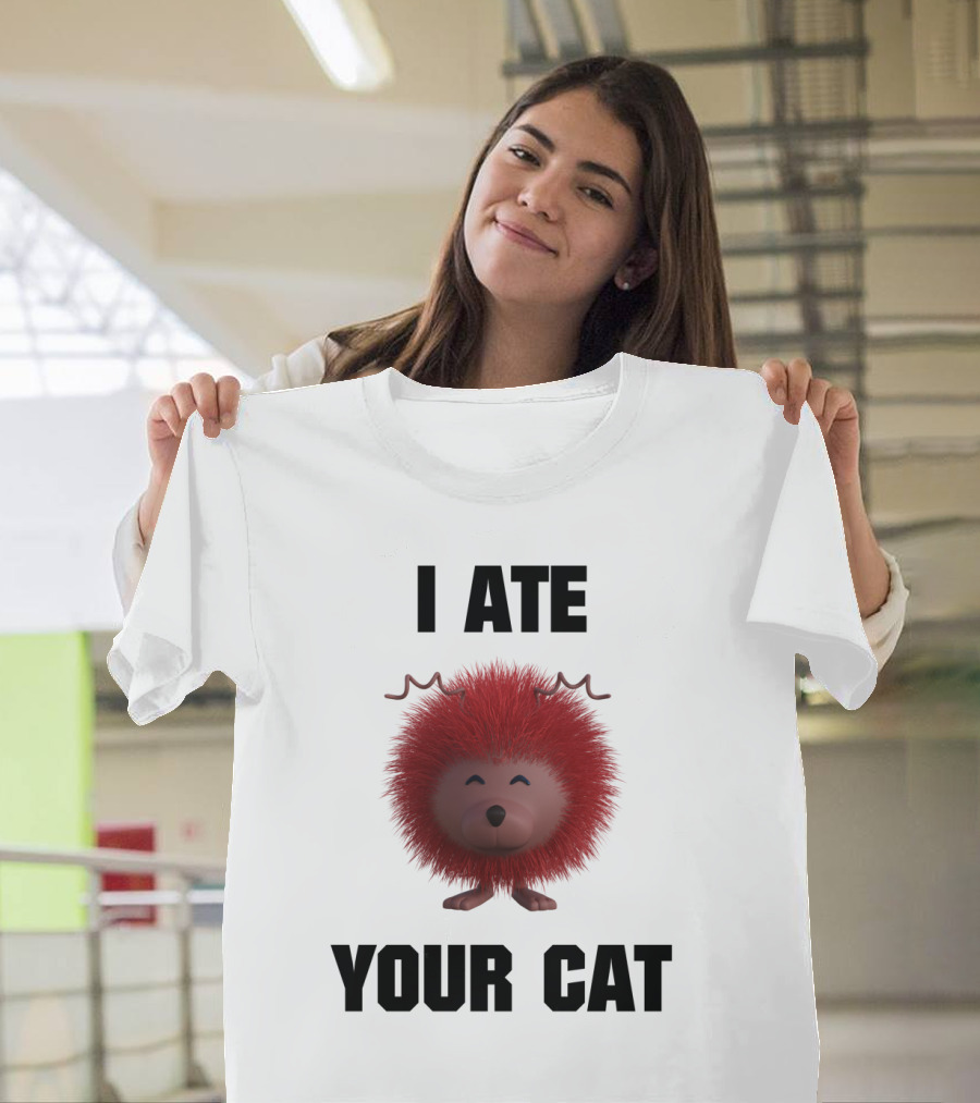 I Ate Your Cat Cute Fluffy Red Creature with Antlers T-Shirt