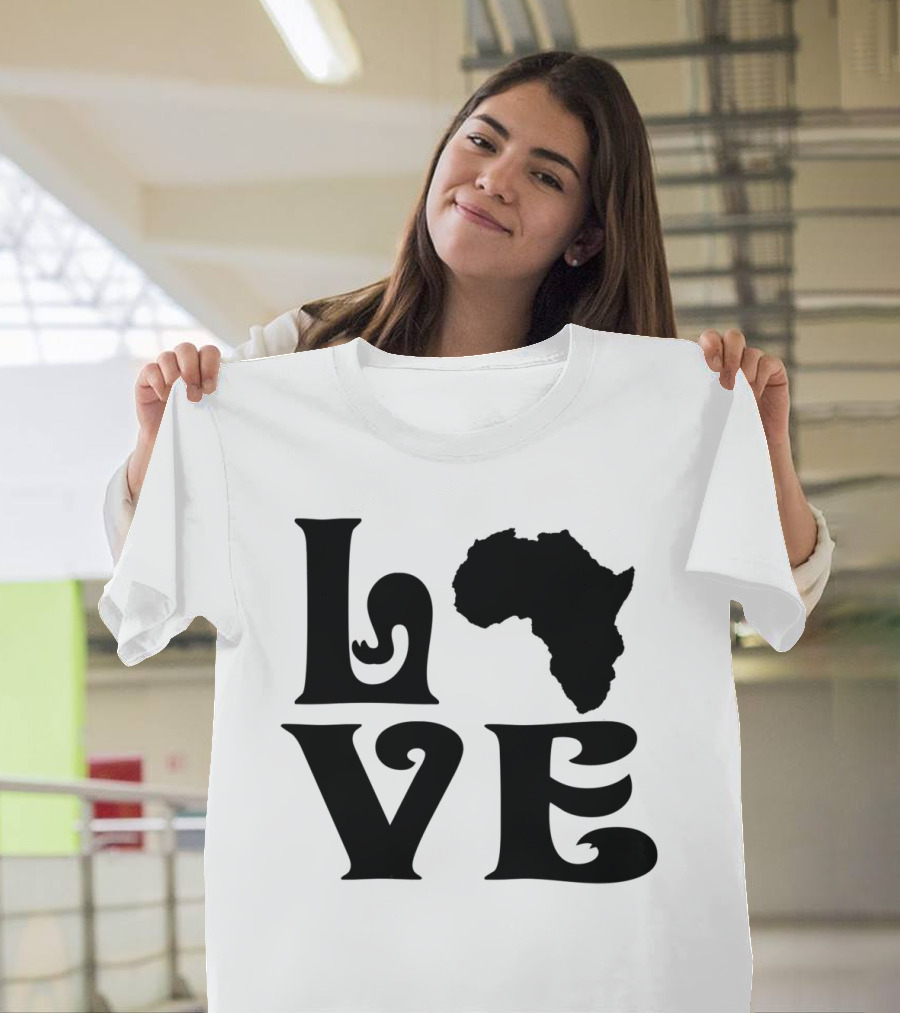 LOVE Africa Map Silhouette Icon Representation T-Shirt