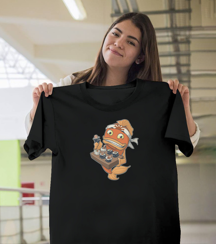 Sushi Serving Fish with Headband and Sushi Platter T-Shirt