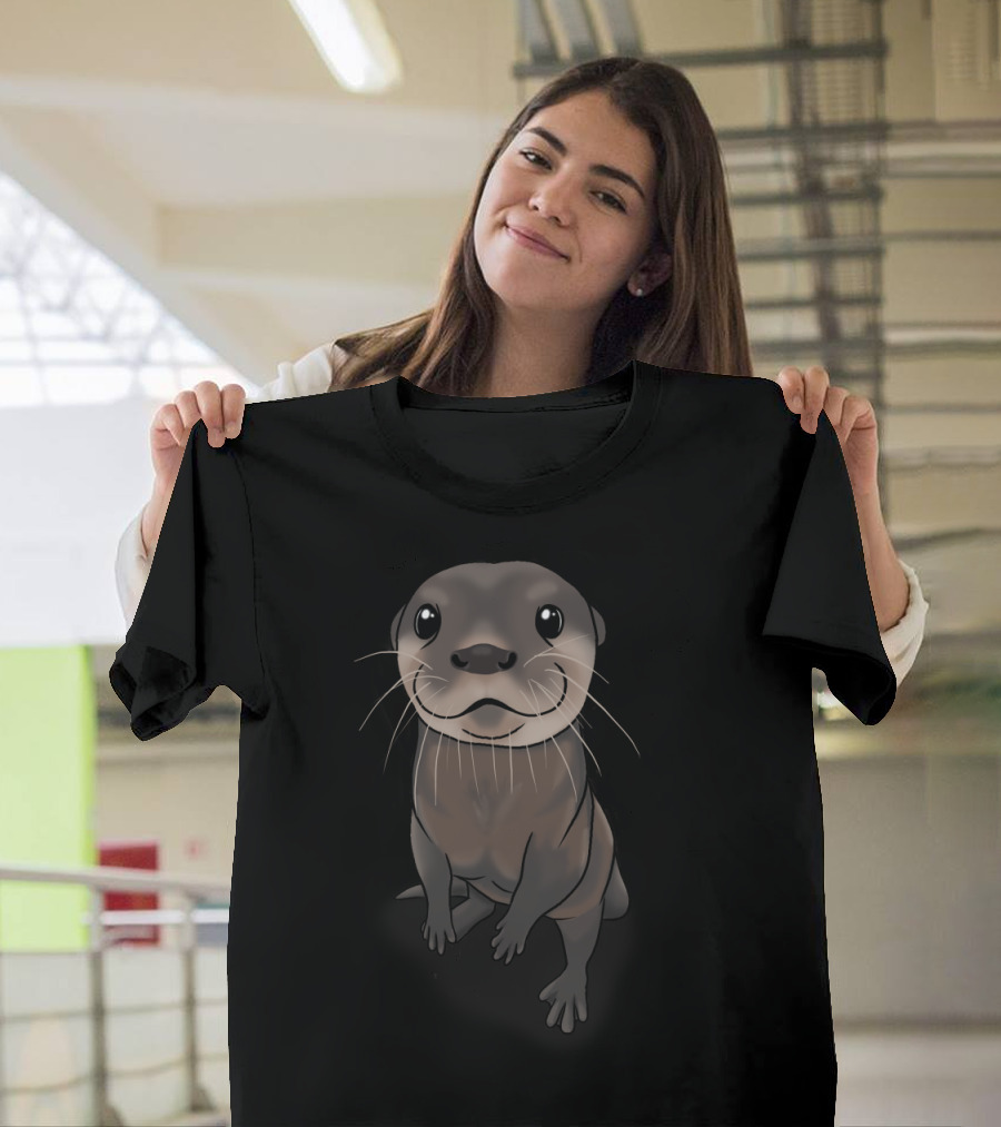 Otter Cuteness Adorable Whiskered Otter T-Shirt