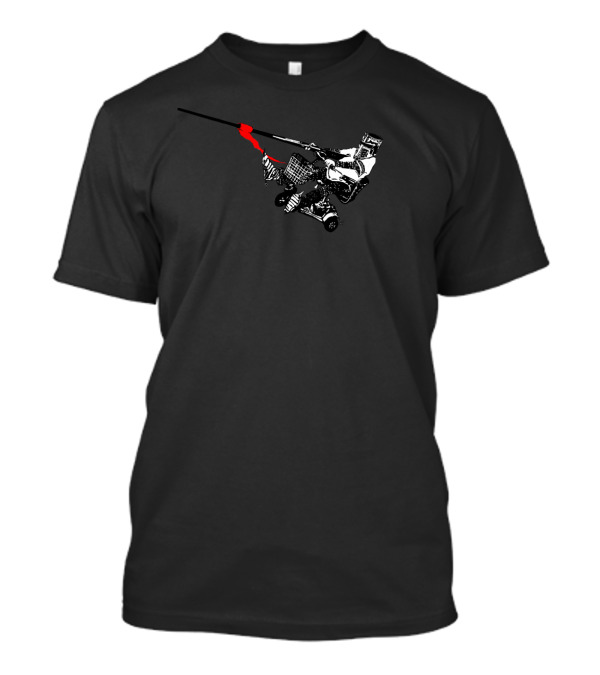 The Bremainer Knight On Shopping Cart Jousting With Red Lance T-Shirt