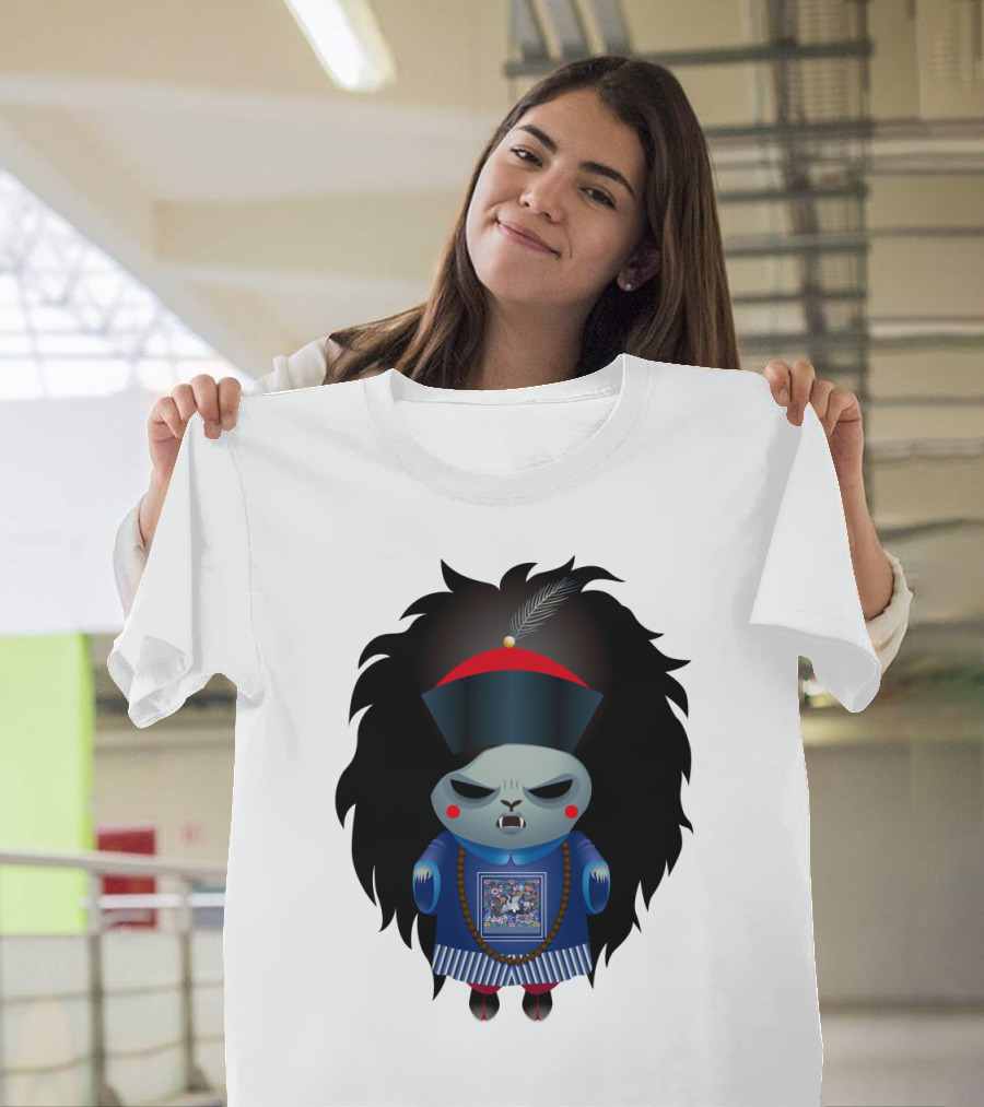 Jiangshi Chinese Hopping Vampire with Traditional Garb and Angry Expression T-Shirt