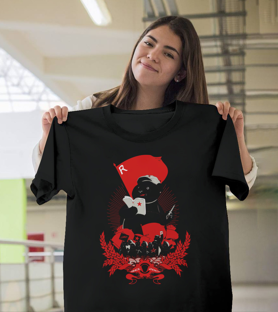 Red Panda Revolution Reading with Flag Since 2007 T-Shirt