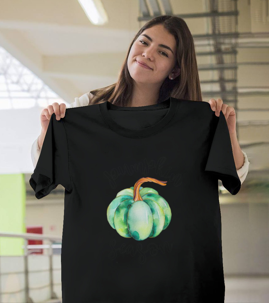 Pumpkin Spice Season Thankful Green Pumpkin Season T-Shirt