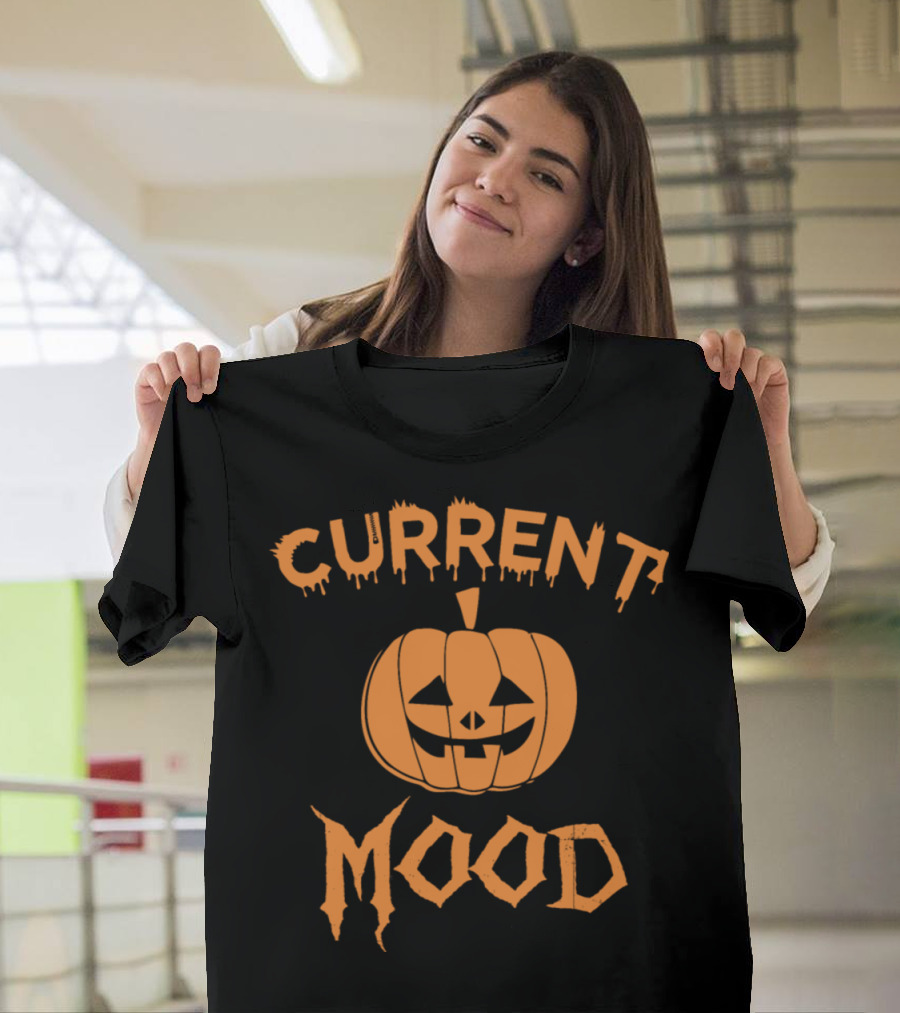 Current Halloween Pumpkin Mood Jack-O-Lantern Face T-Shirt