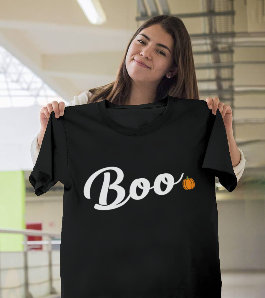 Boo Scary Pumpkin Halloween Trick or Treating T-Shirt