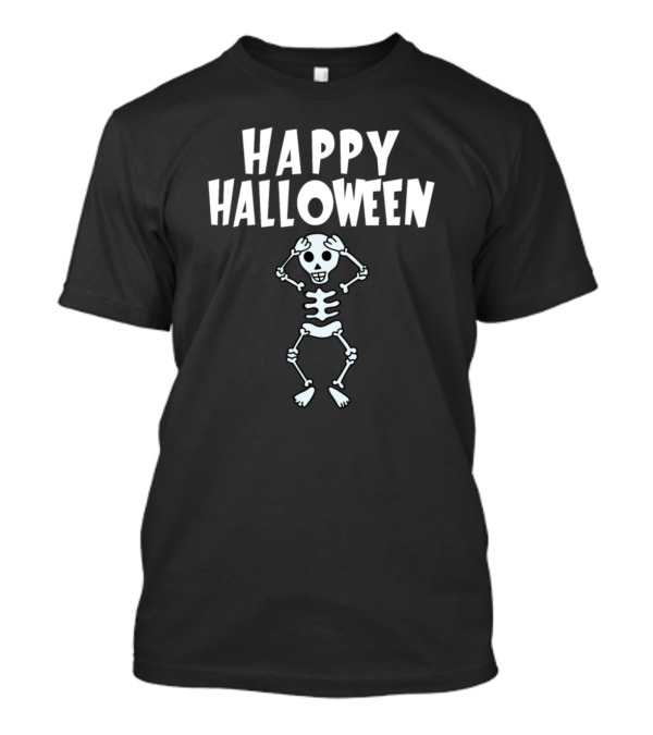 Happy Halloween Funny Skeleton Dancing T-Shirt