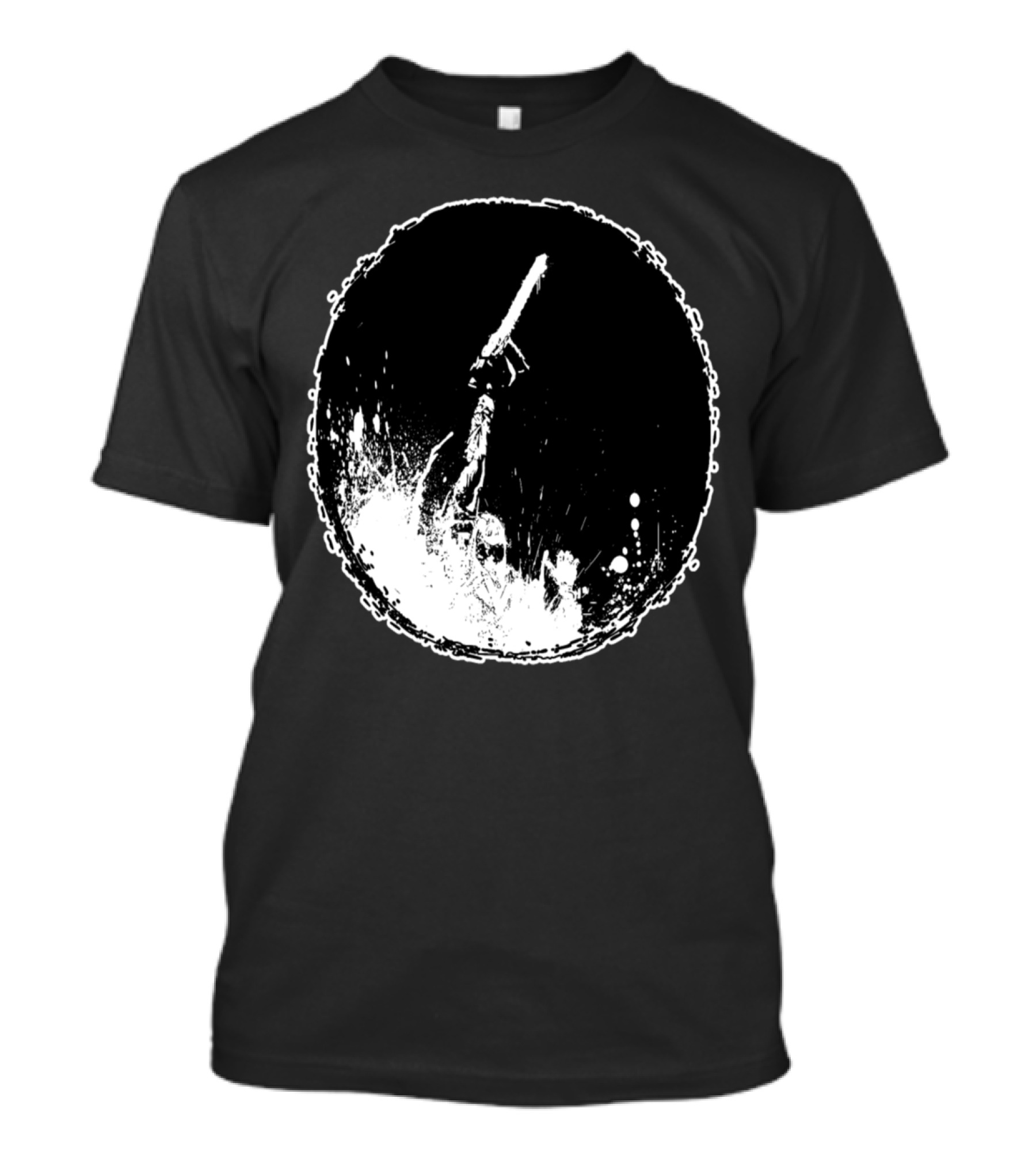 SawEvents Splatter Art Chainsaw Circle T-Shirt