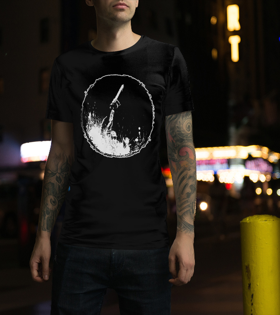 SawEvents Splatter Art Chainsaw Circle T-Shirt