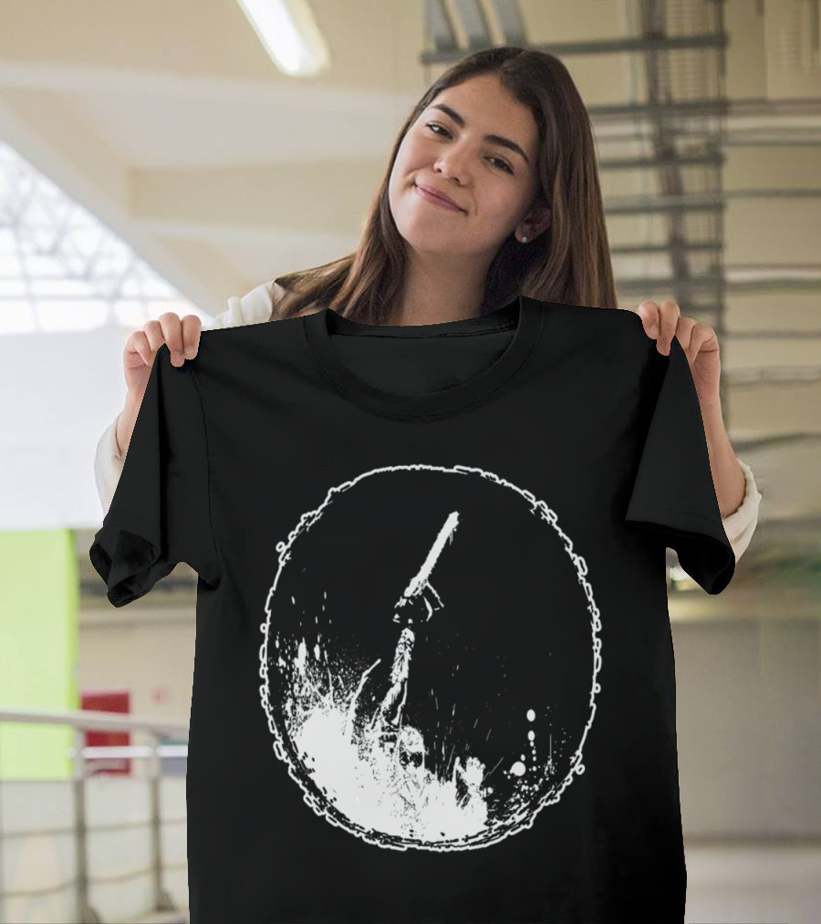 SawEvents Splatter Art Chainsaw Circle T-Shirt