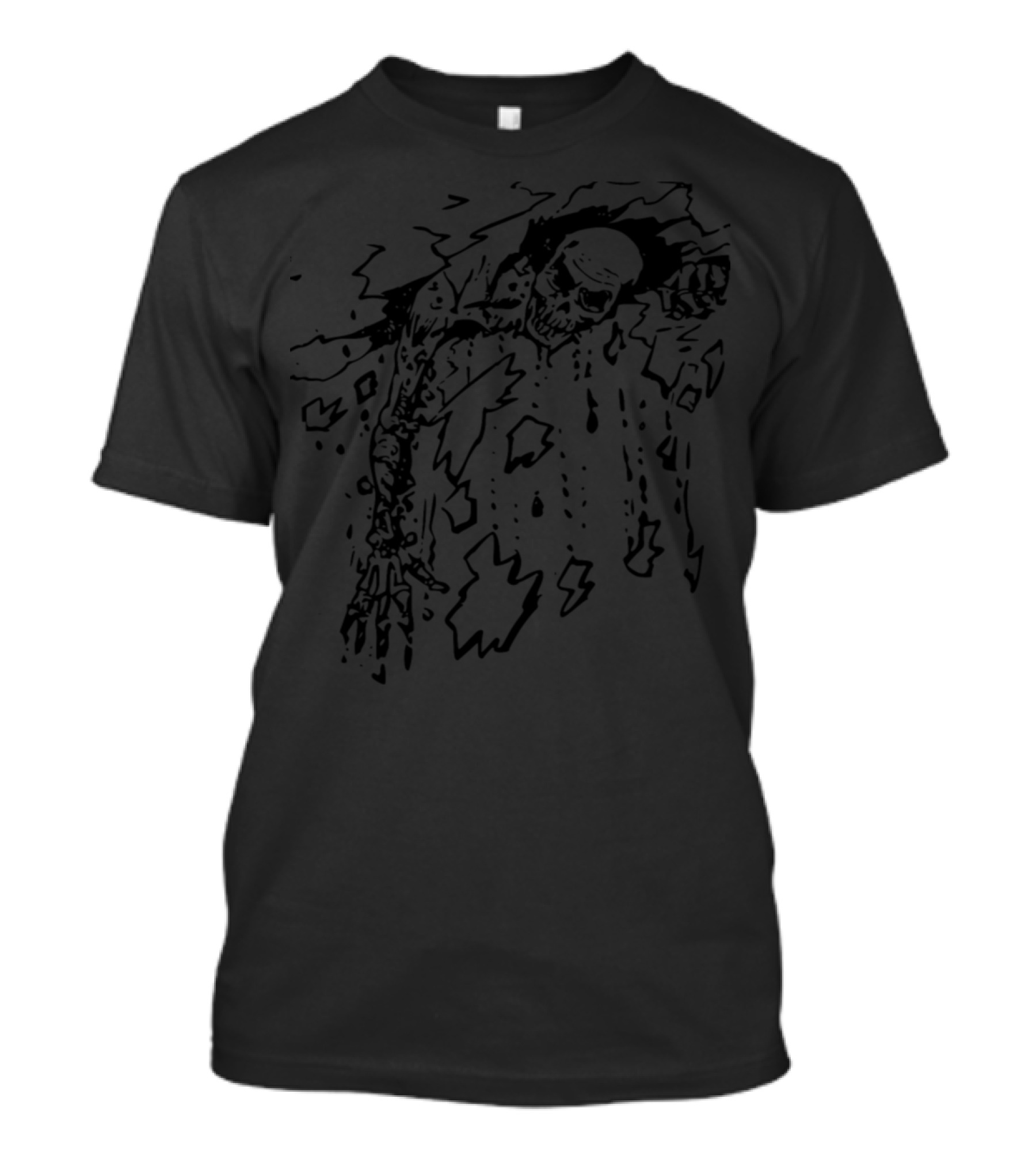 Zombie Breaking Through Wall T-Shirt