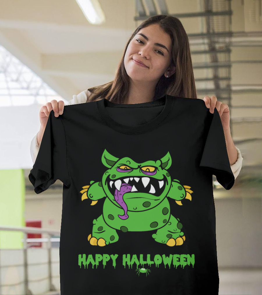 Happy Halloween Green Monster Zombie Horror Monster T-Shirt
