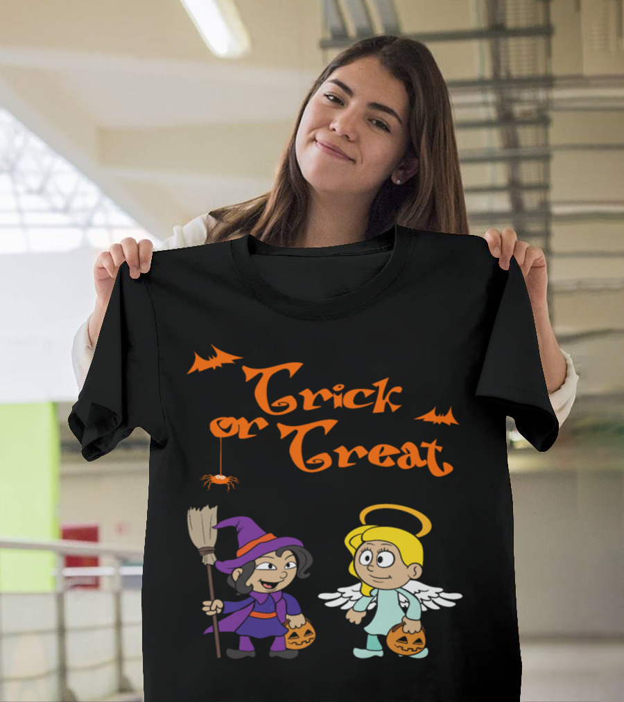 Trick or Treat Halloween Costume Witch Angel Sweets Candy T-Shirt