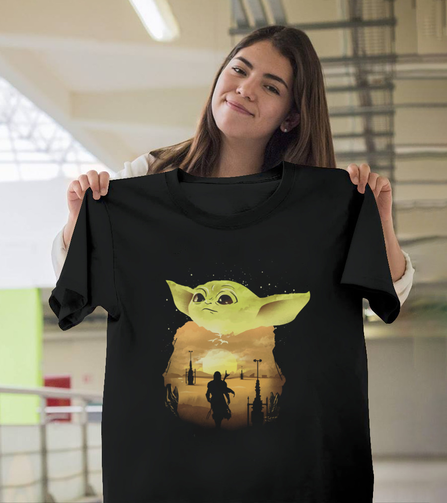 The Child Sunset Silhouette Adventure Scene T-Shirt