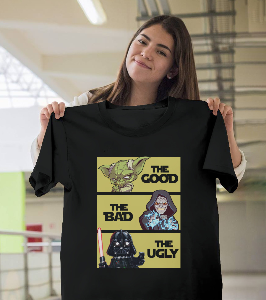 The Good The Bad The Ugly Star Wars Yoda Emperor Palpatine Darth Vader T-Shirt