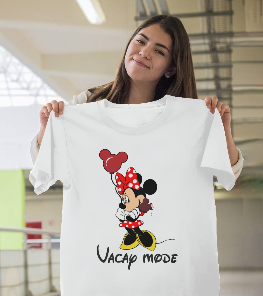 Disney Minnie Mouse Vacay Mode Balloon And Ice Cream T-Shirt