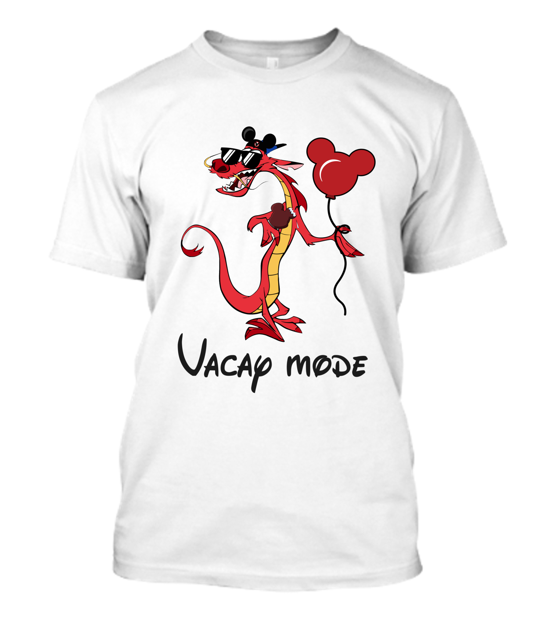 Mushu Vacay Mode Disney Mickey Balloon T-Shirt