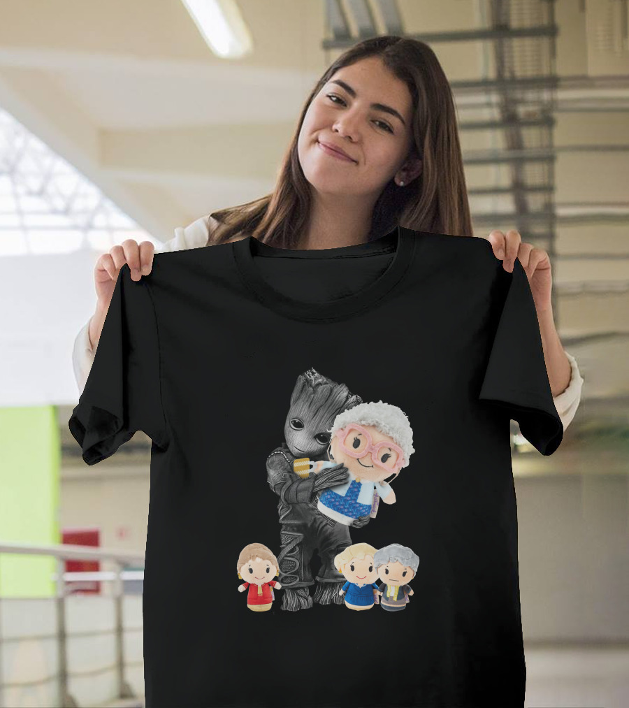 Groot Hugging Golden Girls Characters Plush Toy Collection T-Shirt