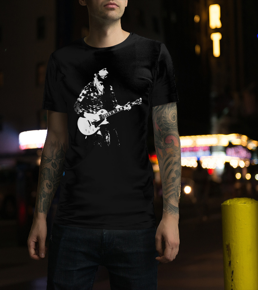 Mens Guitar Player Iconic Style Les Paul T-Shirt
