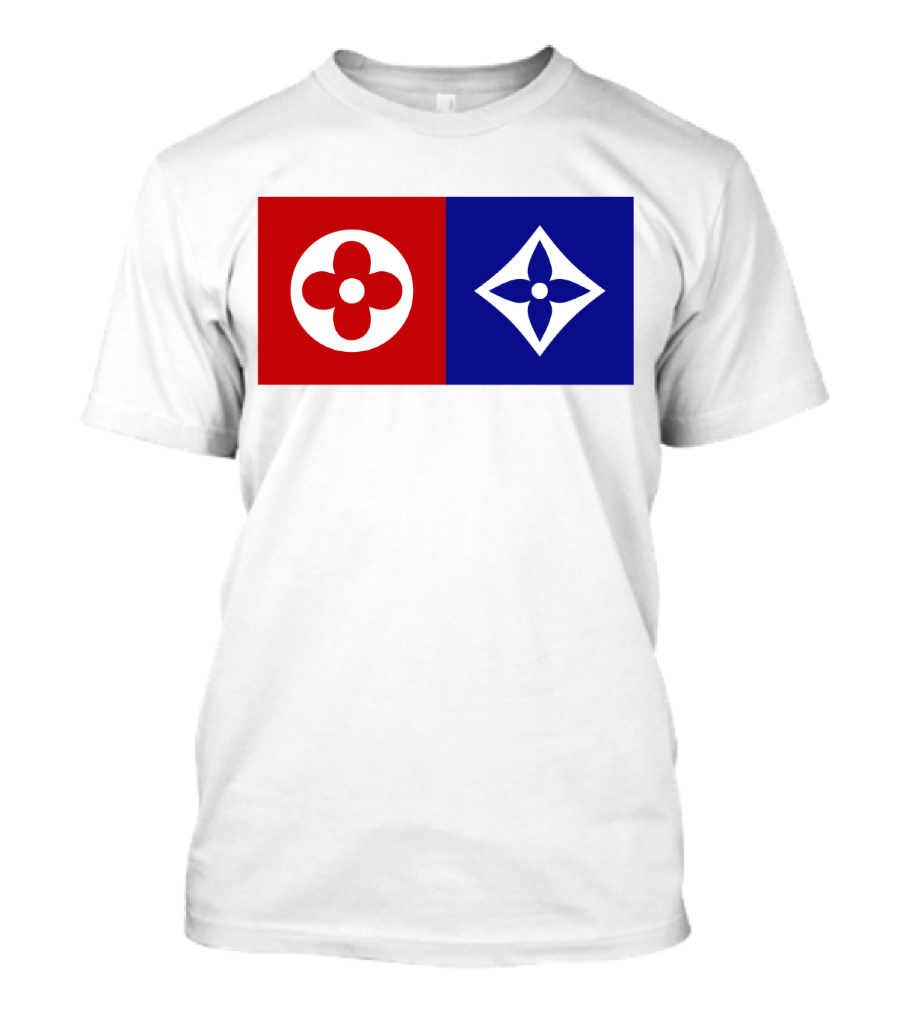 Best Dual Icon Flower Emblems T-Shirt