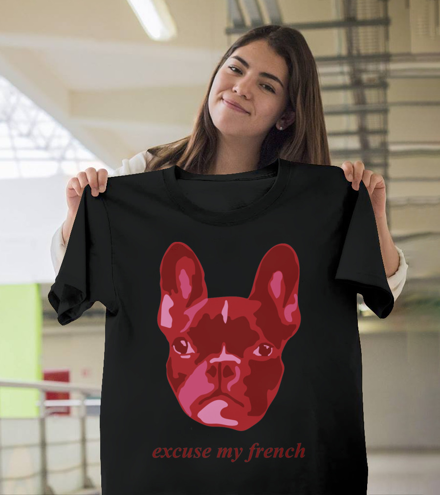 Excuse My French Bulldog Red T-Shirt