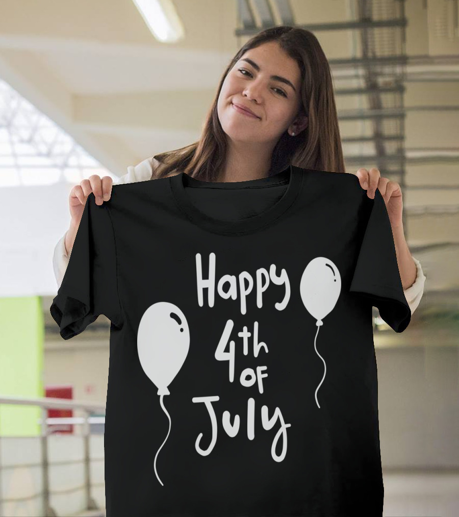 Happy 4th of July Festive Celebration with Balloons T-Shirt
