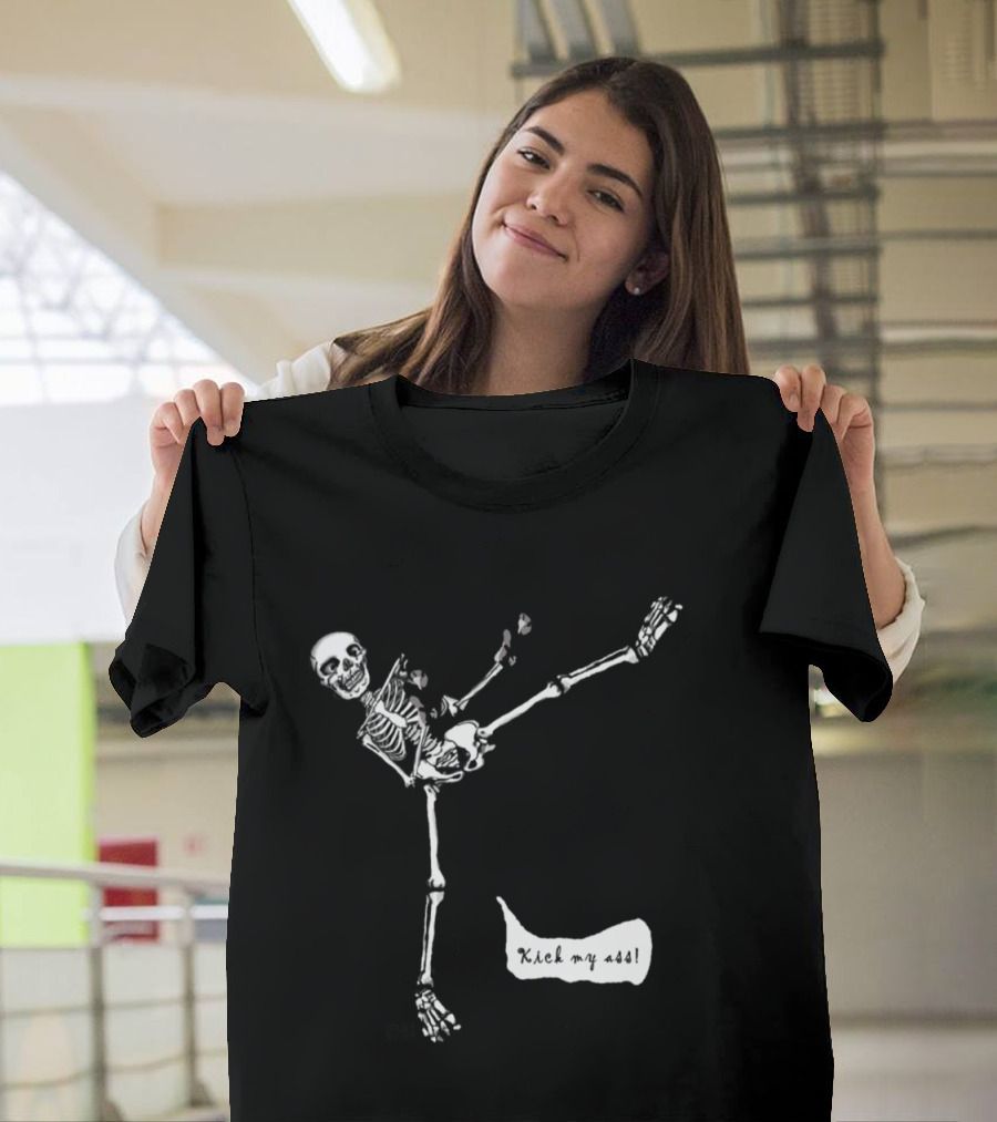 Skeleton Kickboxing Kick My Ass T-Shirt