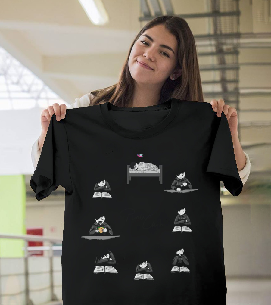 Breakfast Boring Teacher Talking Lunchtime Rest Boring Daily Life of Punk Chibi T-Shirt