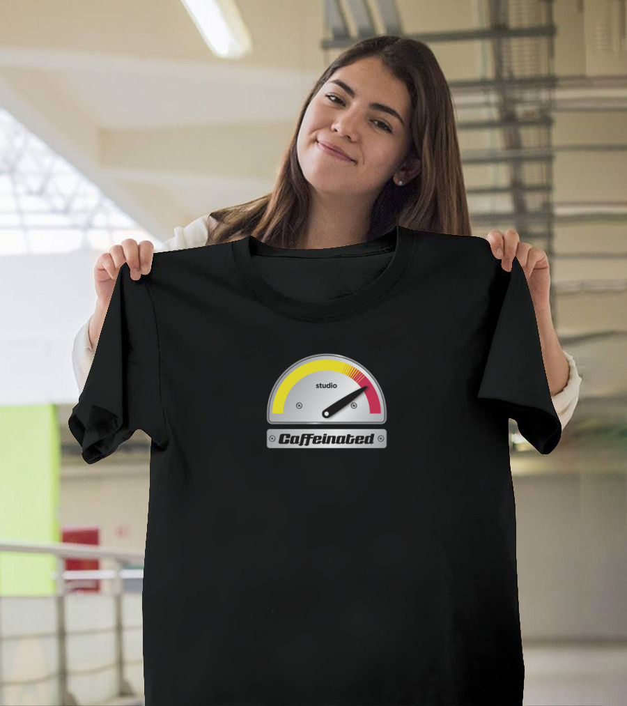 Caffeinated Studio Gauge Speedometer Motif T-Shirt