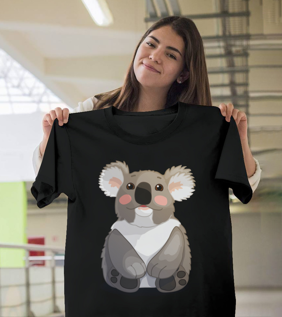 Plump Koala Cute Cartoon Illustration with Chubby Features T-Shirt