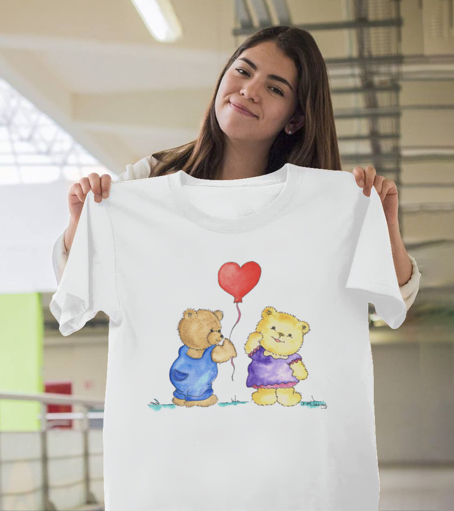 Just for You Sweet Bears with Heart Balloon T-Shirt