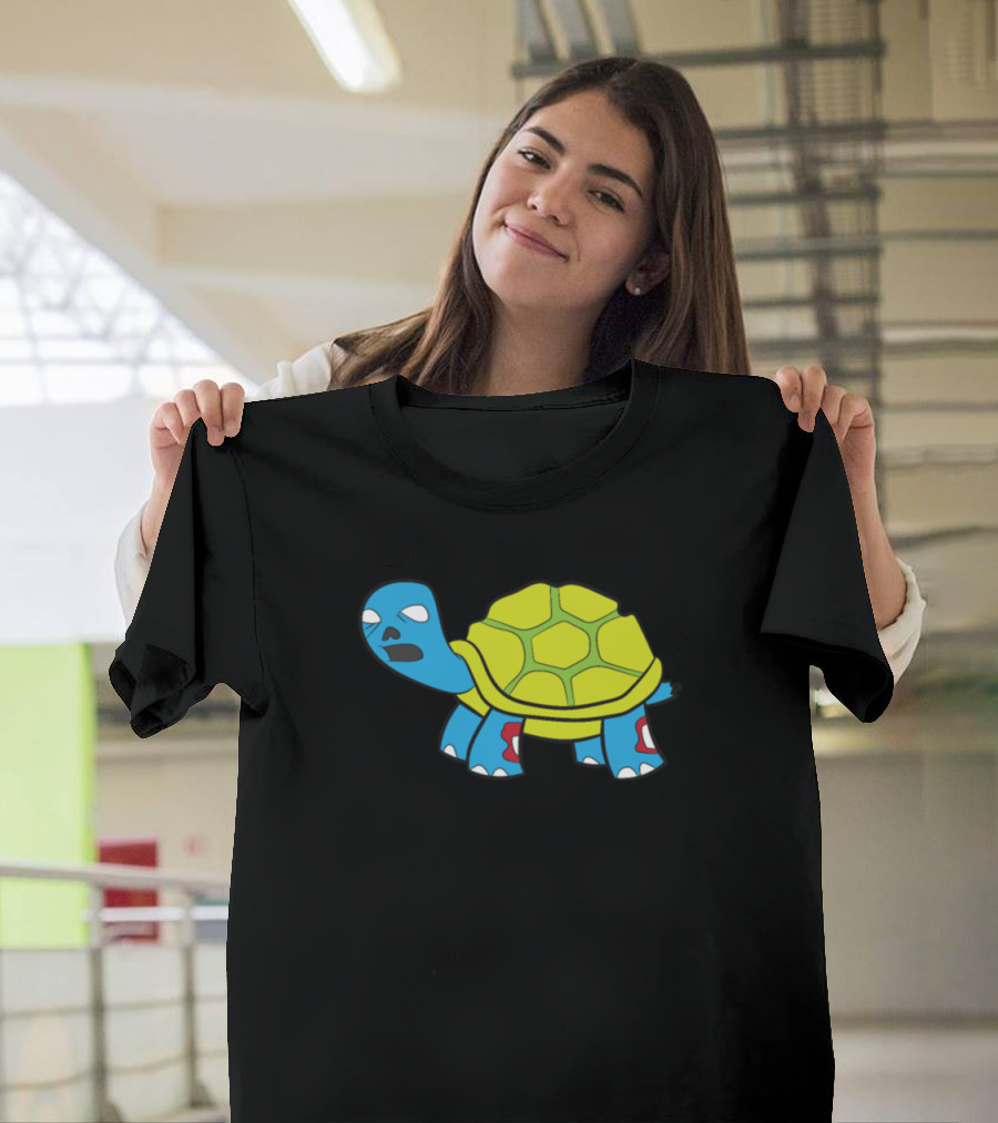 Zombie Turtle Horror Cartoon Green Shell T-Shirt